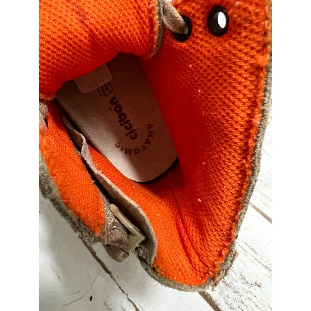 Ciciban High Top Boots Tan Orange Dragon Suede Zip EU 20 US 4.5-5